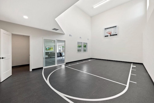 view of sport court with basketball court