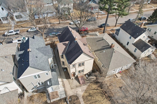 bird's eye view with a residential view