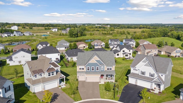 aerial view featuring a residential view