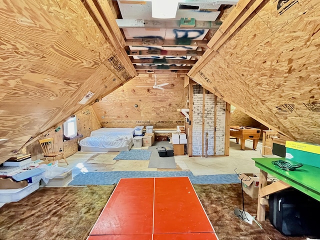 view of attic