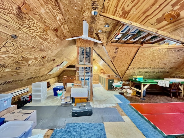 view of unfinished attic