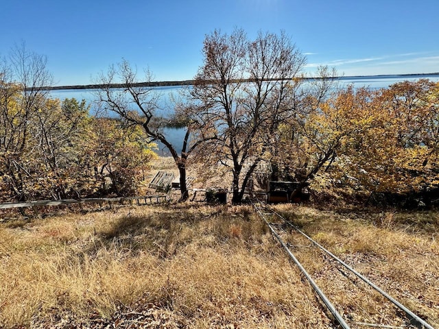 view of yard featuring a water view