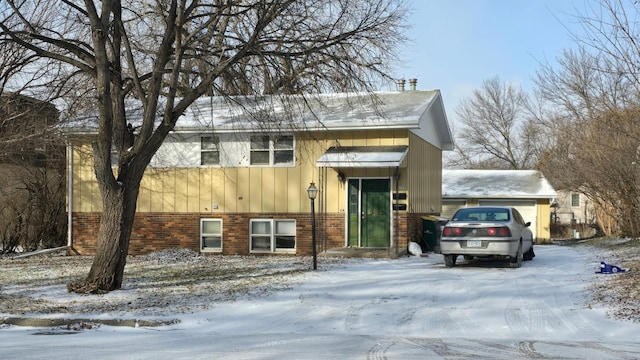 bi-level home featuring a garage