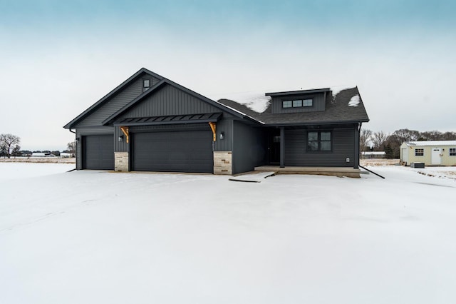 view of front facade with an attached garage