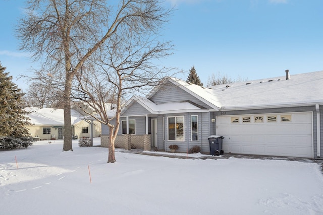 ranch-style home with a garage