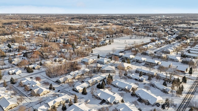 view of snowy aerial view