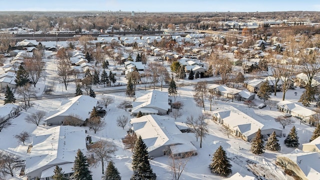 view of snowy aerial view