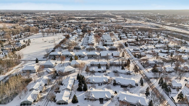 view of snowy aerial view