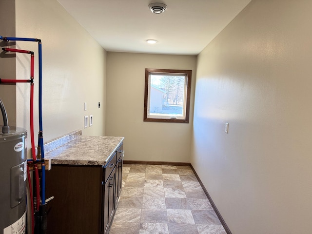 interior space featuring electric water heater