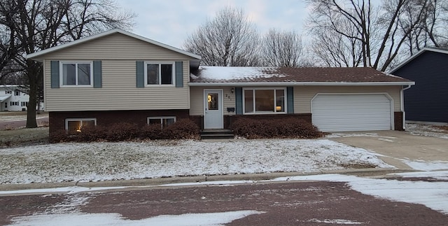 tri-level home with a garage