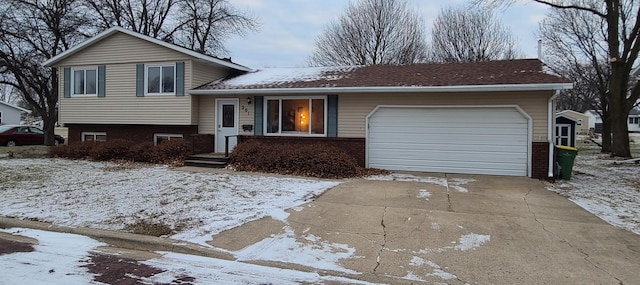 tri-level home with a garage