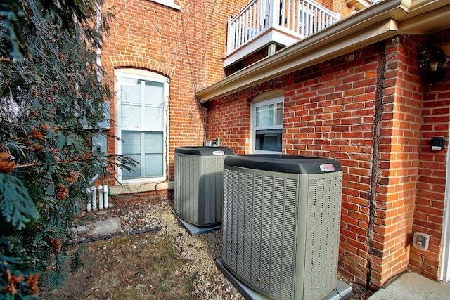 exterior details featuring central AC