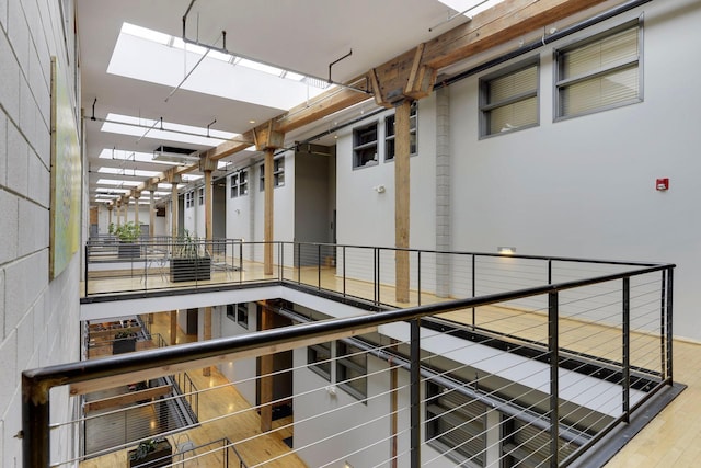 hall featuring wood-type flooring