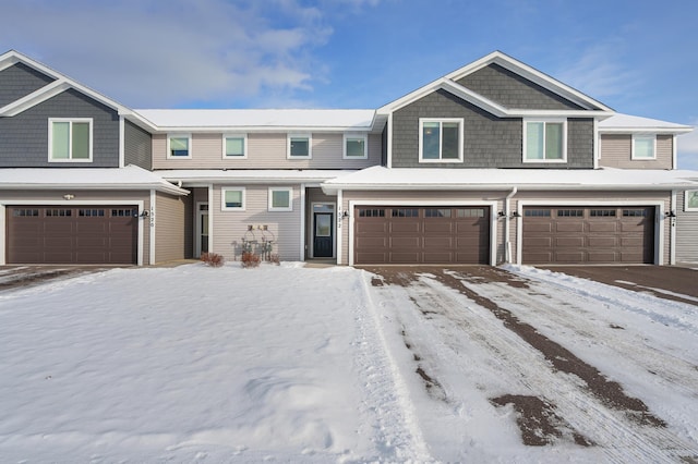 view of front of home with a garage