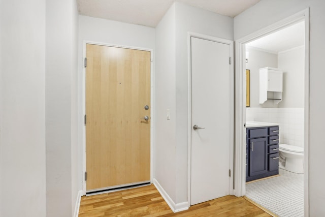 interior space with light wood-type flooring