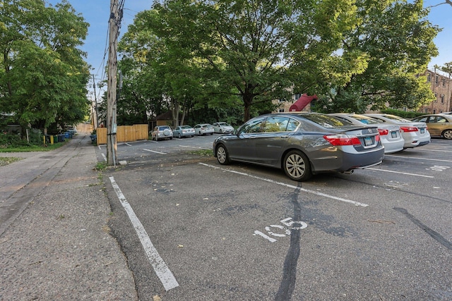 view of parking / parking lot