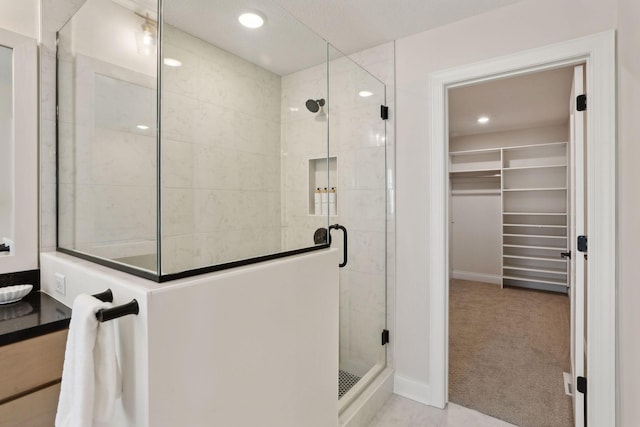 bathroom with walk in shower