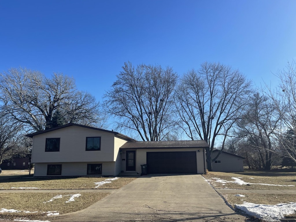 tri-level home featuring a garage