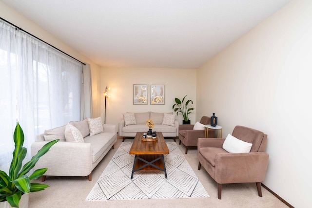 view of carpeted living room