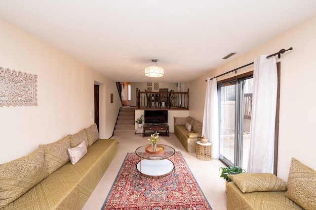 view of carpeted living room