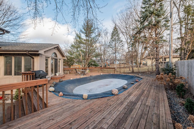 view of wooden deck