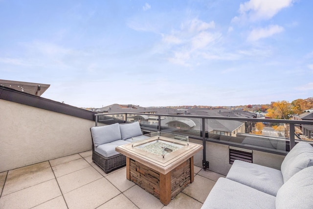 view of patio with a balcony