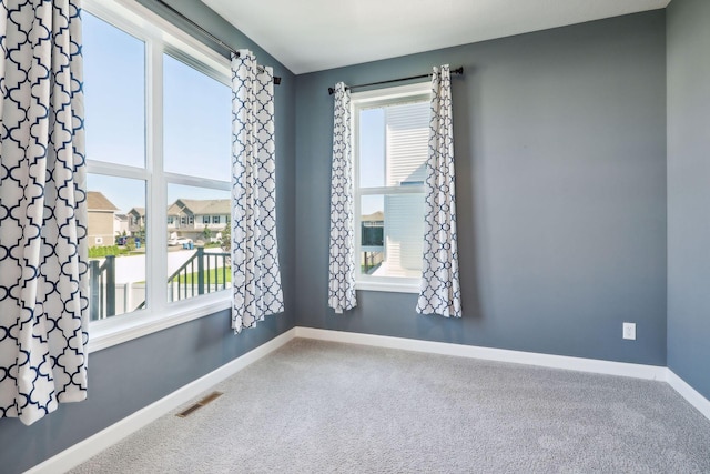 spare room featuring carpet floors