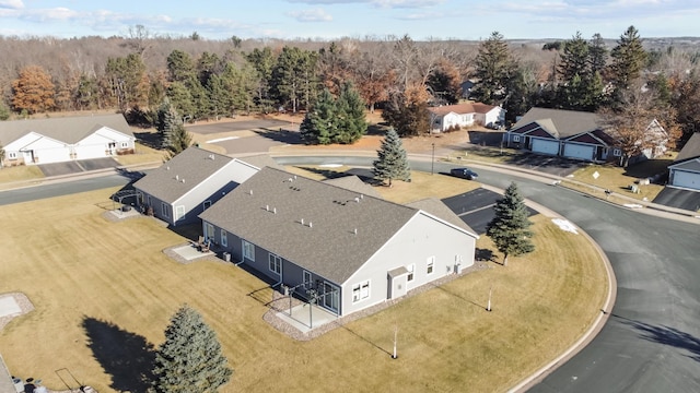 bird's eye view with a residential view