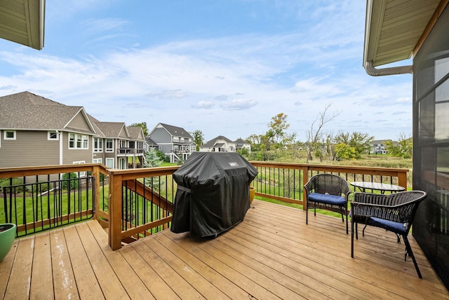 deck with grilling area