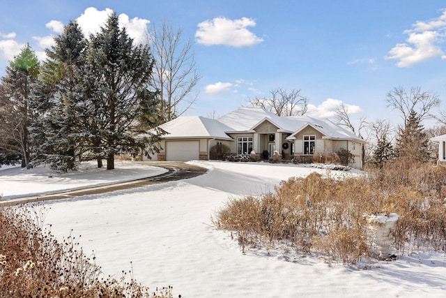 ranch-style house with a garage