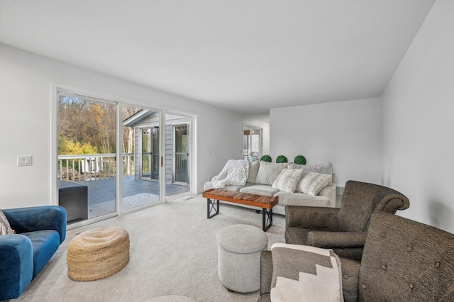 view of carpeted living room