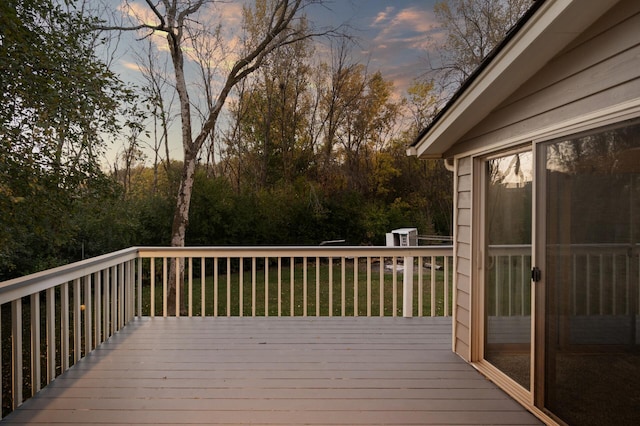 view of deck at dusk