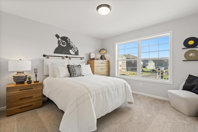 bedroom with carpet floors