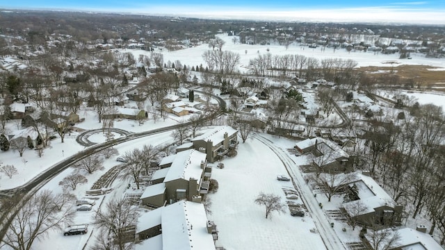 view of snowy aerial view