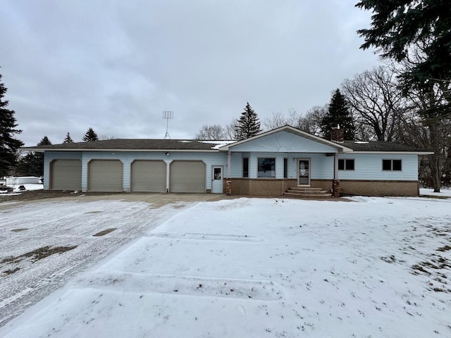 view of front of home featuring a garage