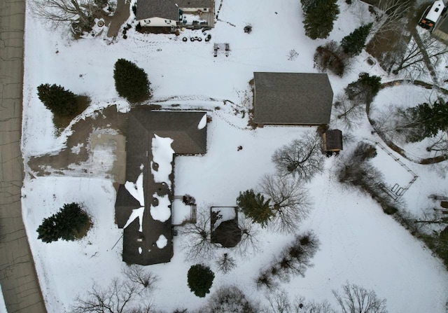 view of snowy aerial view