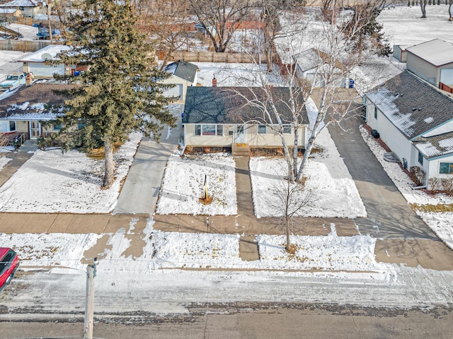 view of snowy aerial view