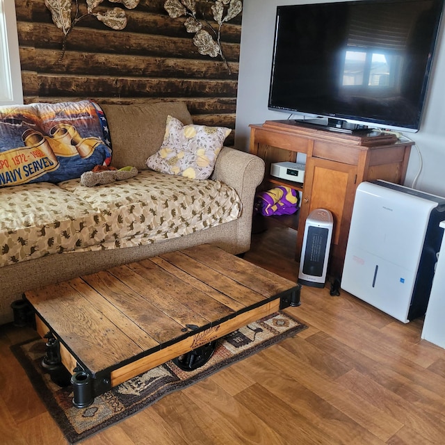 living room featuring wood-type flooring