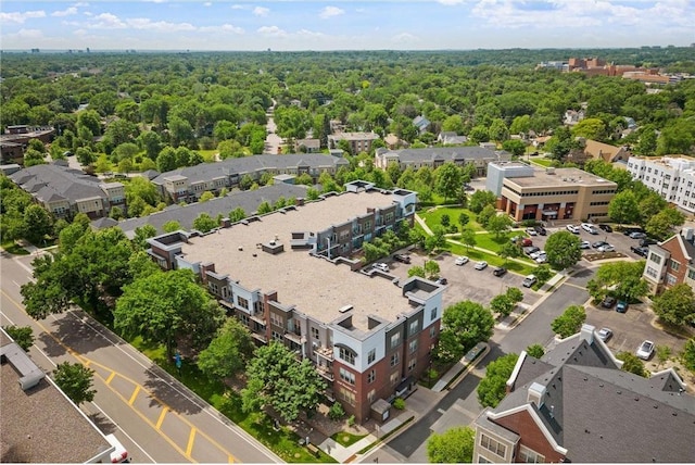 drone / aerial view with a residential view