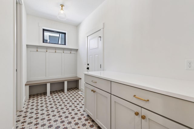 mudroom with light floors