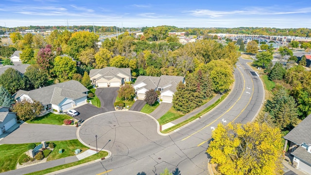 aerial view featuring a residential view