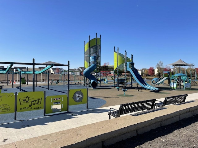 view of jungle gym