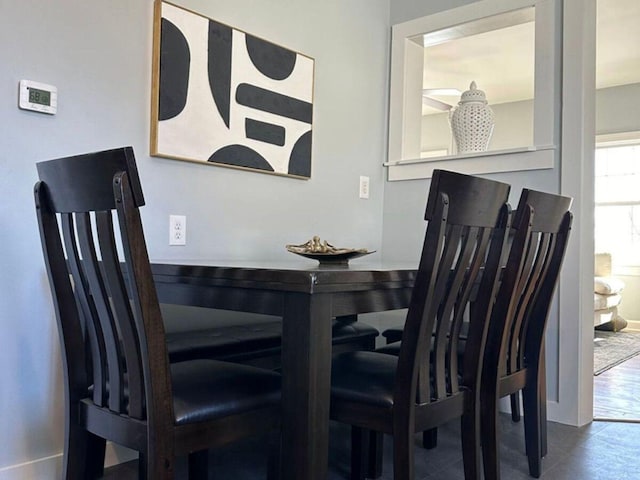 view of dining area