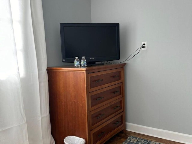 interior details with hardwood / wood-style flooring