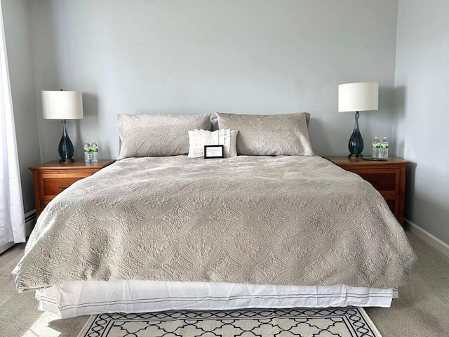 bedroom with carpet floors