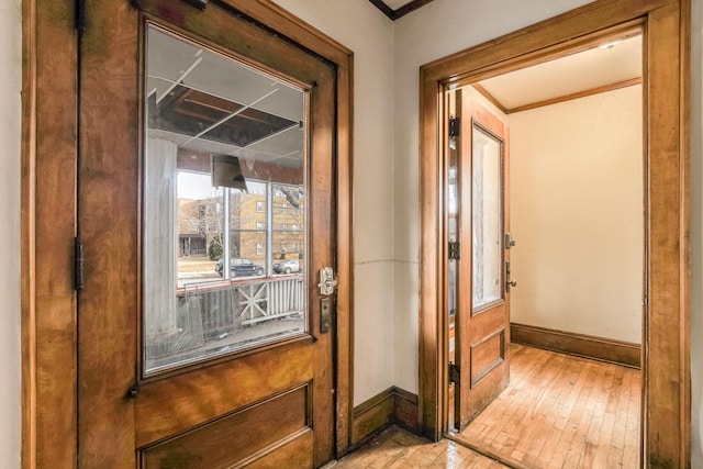 entryway featuring light hardwood / wood-style floors