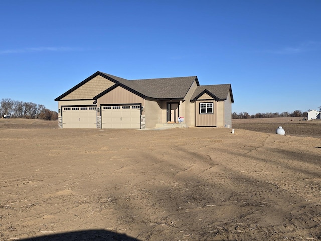 view of front of home featuring a garage