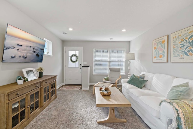 view of carpeted living room