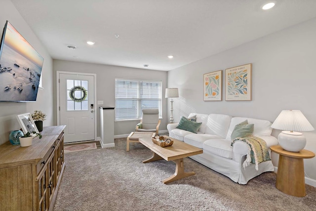 view of carpeted living room