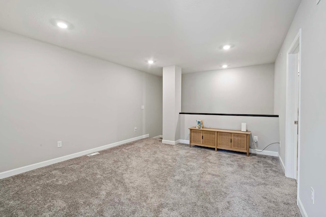 view of carpeted spare room